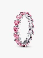 Band of Pink Hearts Ring