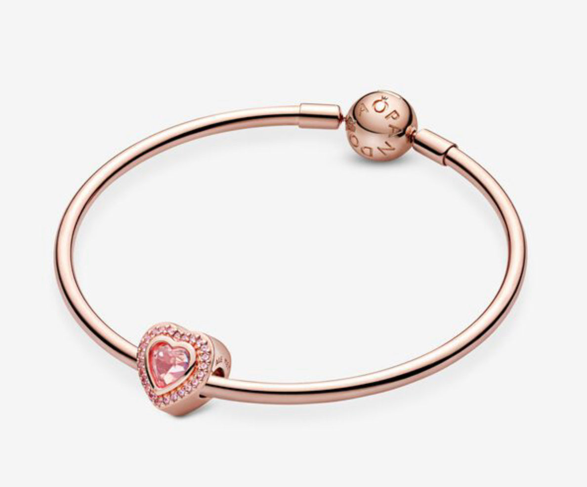 Sparkling Pink Heart Charm - Image 4