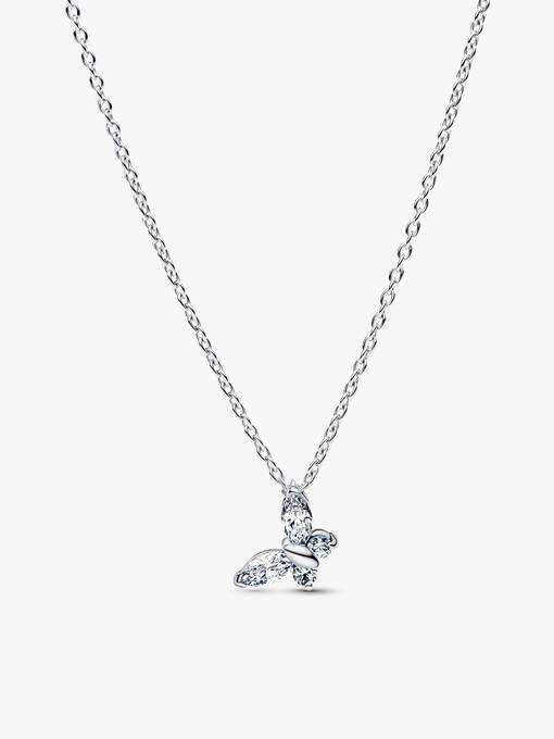 Sparkling Clear Butterfly Jewelry Set - Image 2