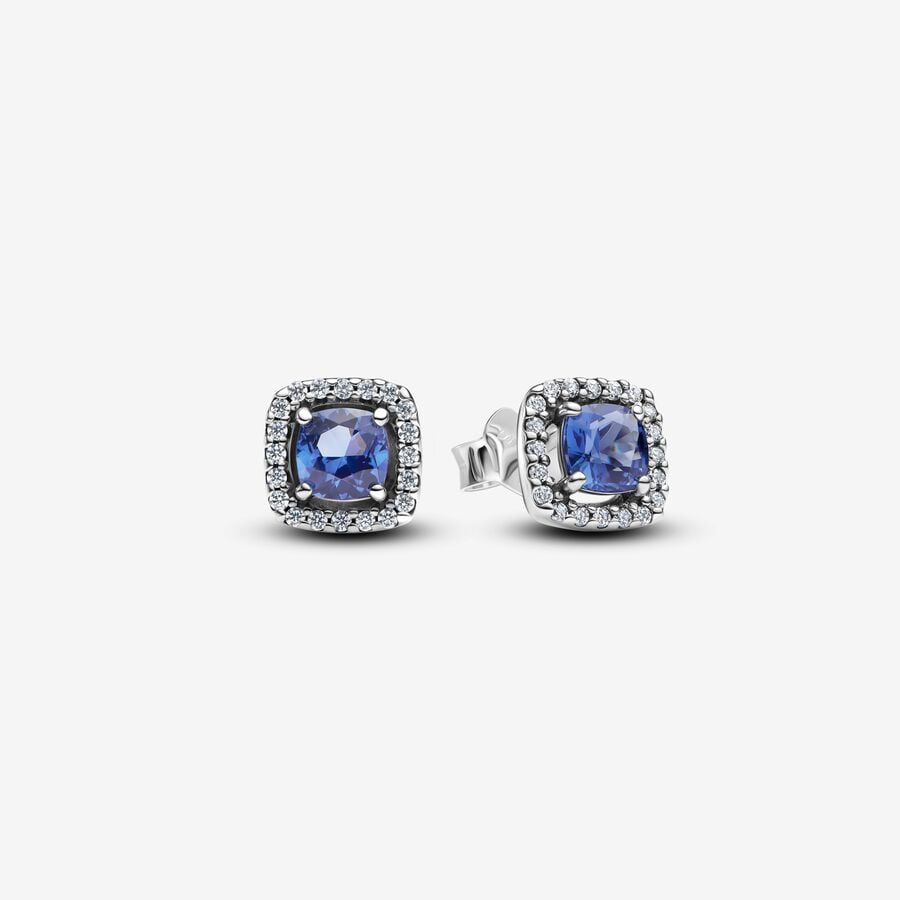 Sparkling Square Blue Halo Jewelry Gift Set - Image 2