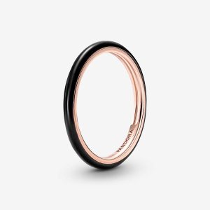 ME Black Enamel Ring
