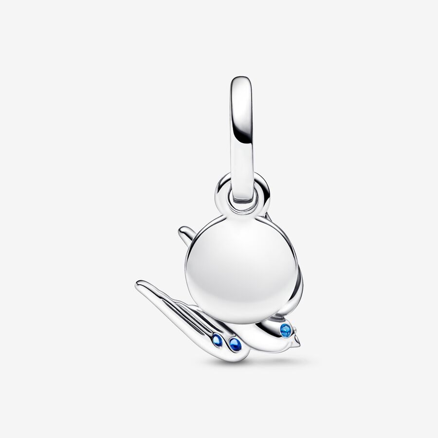 Sparkling Swallow & Quote Double Dangle Charm - Image 2