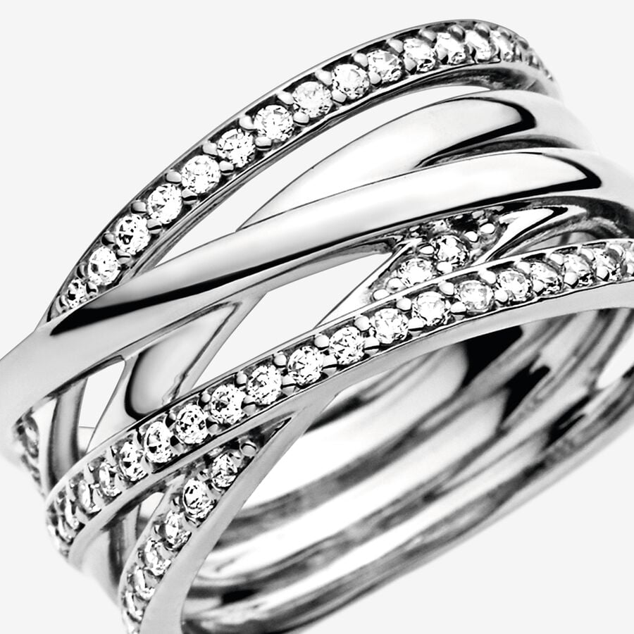 Sparkling & Polished Lines Ring - Image 3