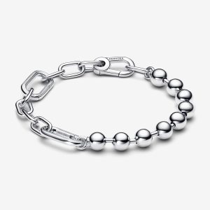 ME Metal Bead & Link Chain Bracelet