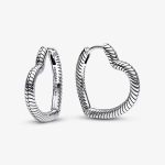 Heart Charm Hoop Earrings