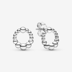 Beaded Circle Stud Earrings Earrings