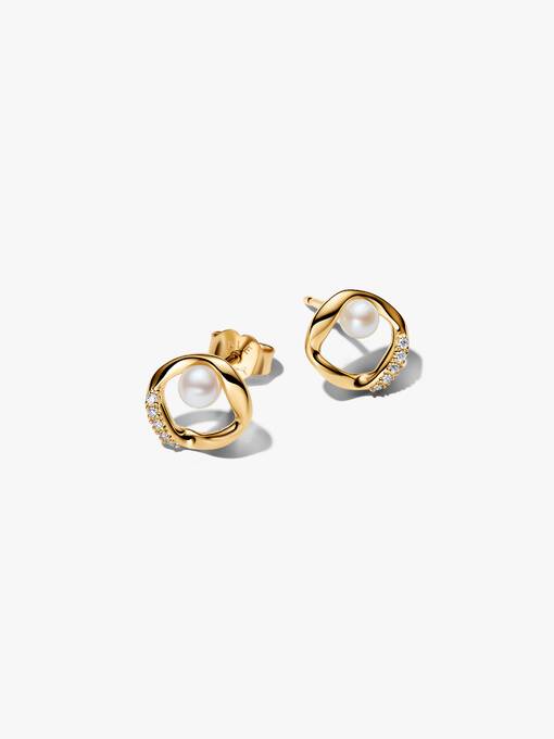 Treated Freshwater Cultured Pearl Stud Earrings - Image 2