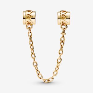 Hearts Safety Chain Charm