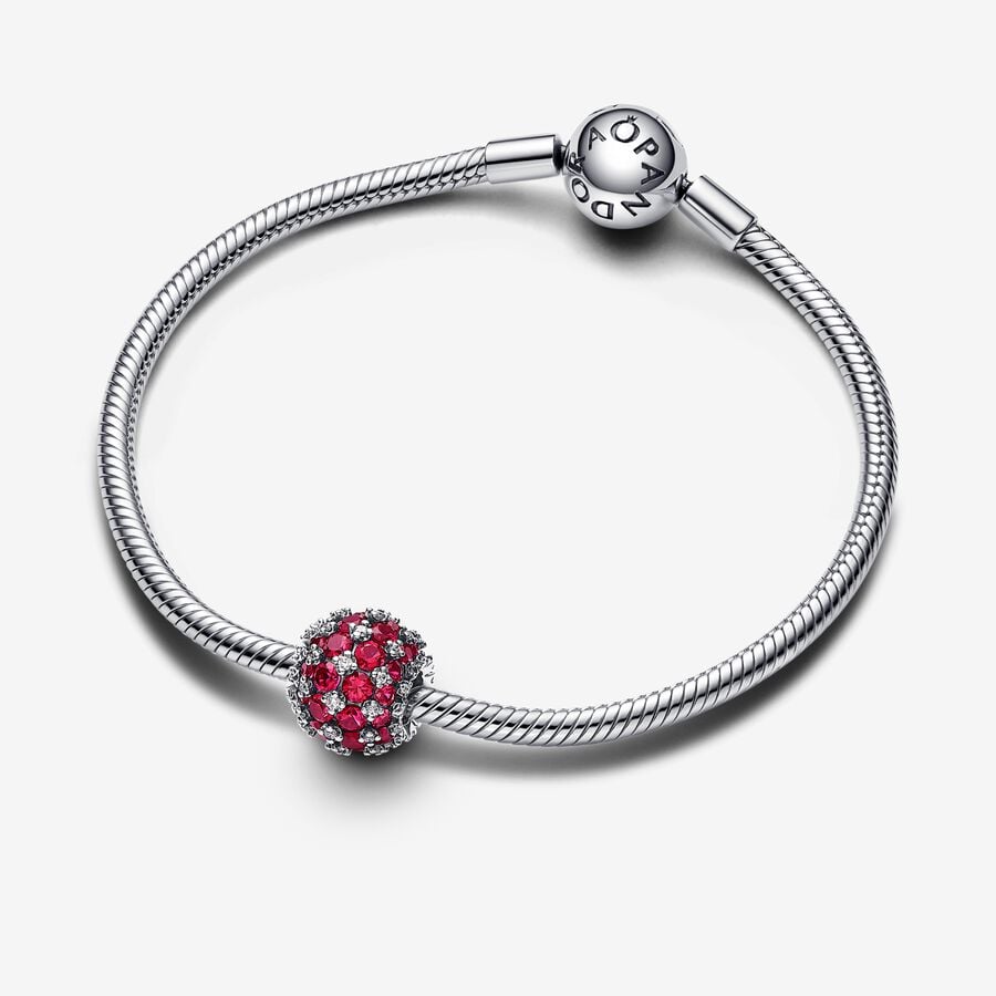 Sparkling Pavé Round Pink Charm - Image 2