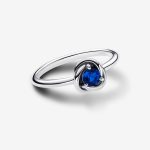 September Princess Blue Eternity Circle Ring