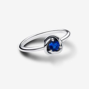September Princess Blue Eternity Circle Ring