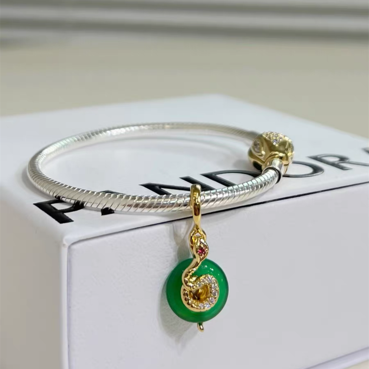 Lunar New Year Snake Dangle Charm and Bracelet Set - Image 2
