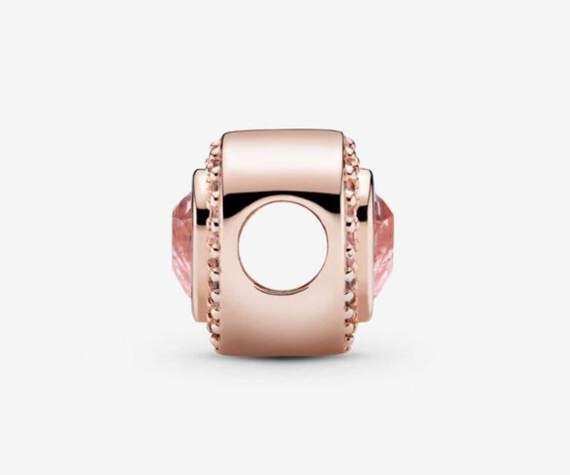 Sparkling Pink Heart Charm - Image 3