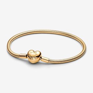 Heart Clasp Snake Chain Bracelet