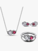 Sterling Silver Halo Hearts Gift Set