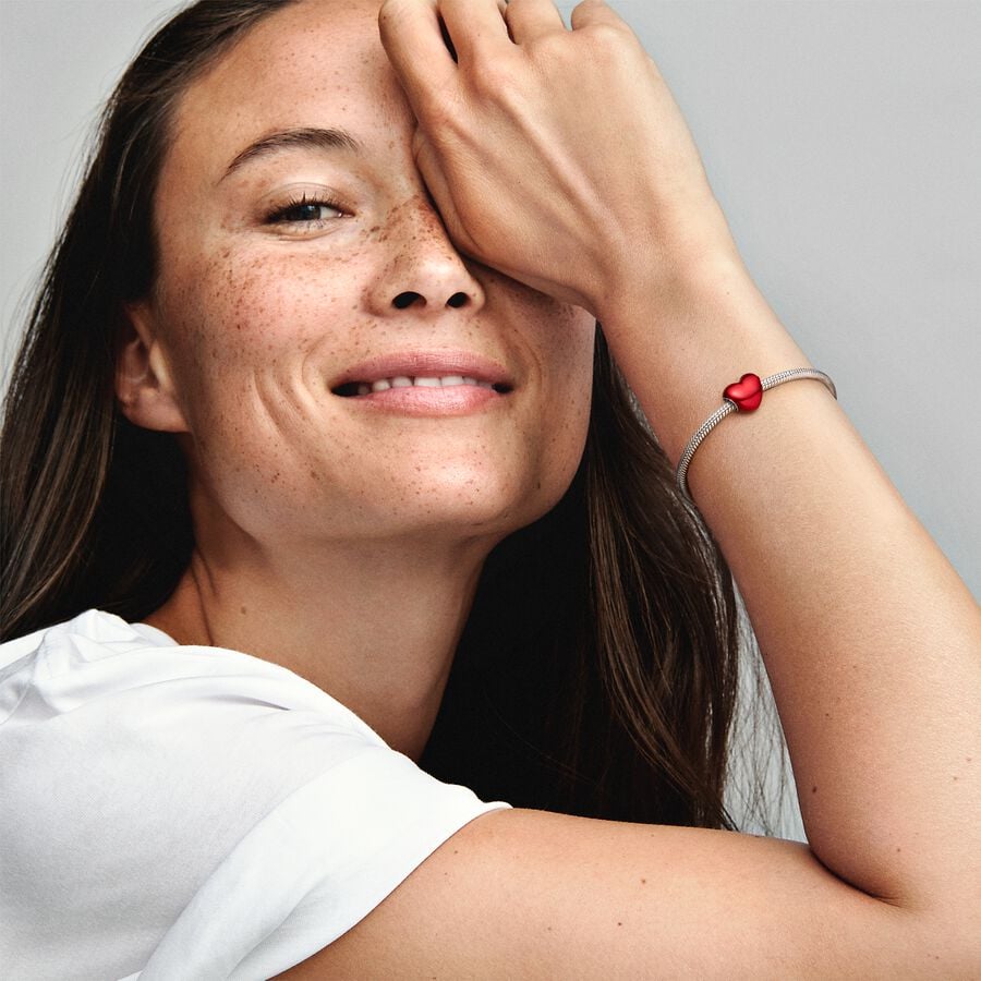Metallic Red Heart Charm - Image 3