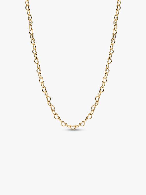 Linked Hearts Chain Necklace