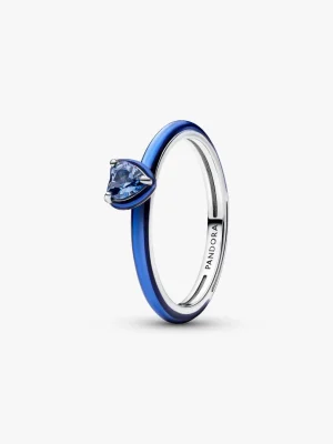 Blue Chakra Heart Ring