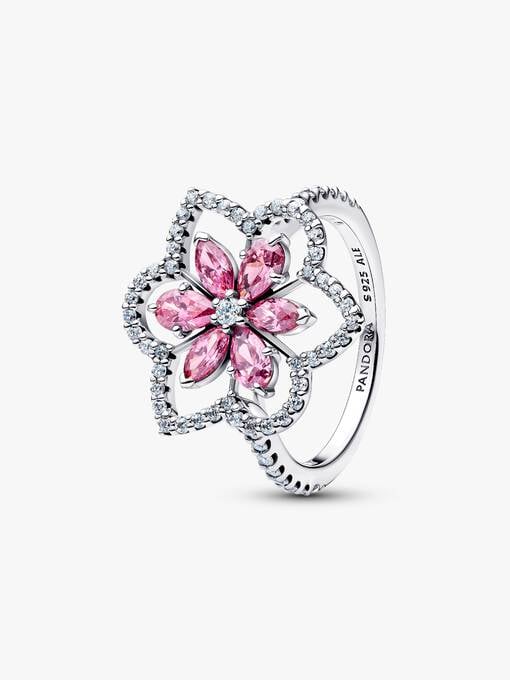 Double Flower Cocktail Ring