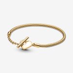 Moments Heart T-Bar Snake Chain Bracelet