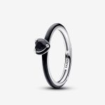 Black Chakra Heart Ring