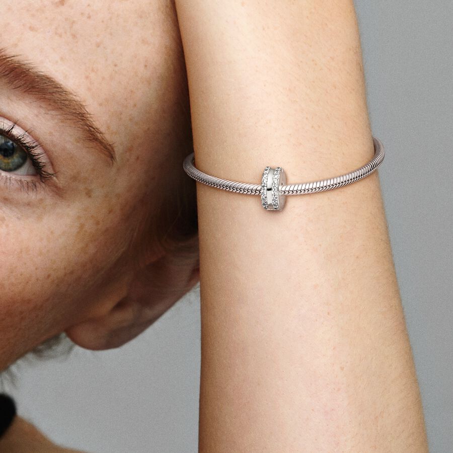 Double Lined Pavé Clip Charm - Image 3