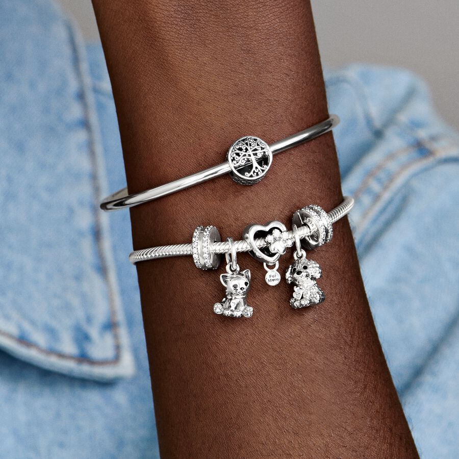 Double Lined Pavé Clip Charm - Image 2