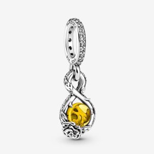 Infinity & Rose Flower Pendant