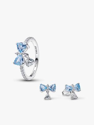 Bridgerton Blue Bow Jewelry Set