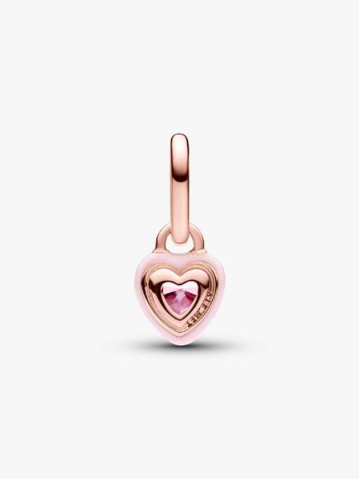 Pink Chakra Heart Mini Dangle Charm - Image 2