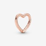 Rose-Plated Styling Heart Connector- Me
