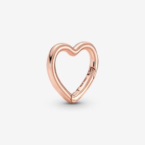 Rose-Plated Styling Heart Connector- Me