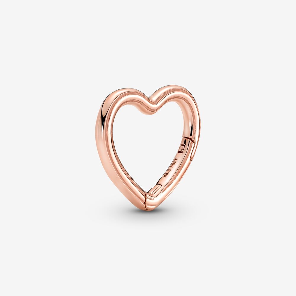 Rose-Plated Styling Heart Connector- Me