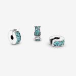 Teal Pavé Clip Charm
