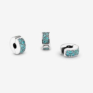 Teal Pavé Clip Charm