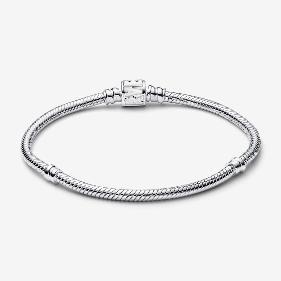 Logo Clasp Snake Chain Bracelet - Image 2