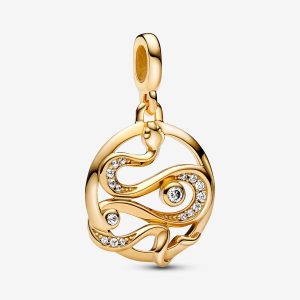 ME Pavé Snake Medallion Charm