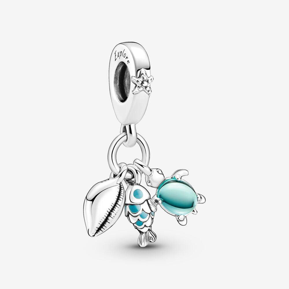 Fish, Sea Turtle, Conch Dangle Charm