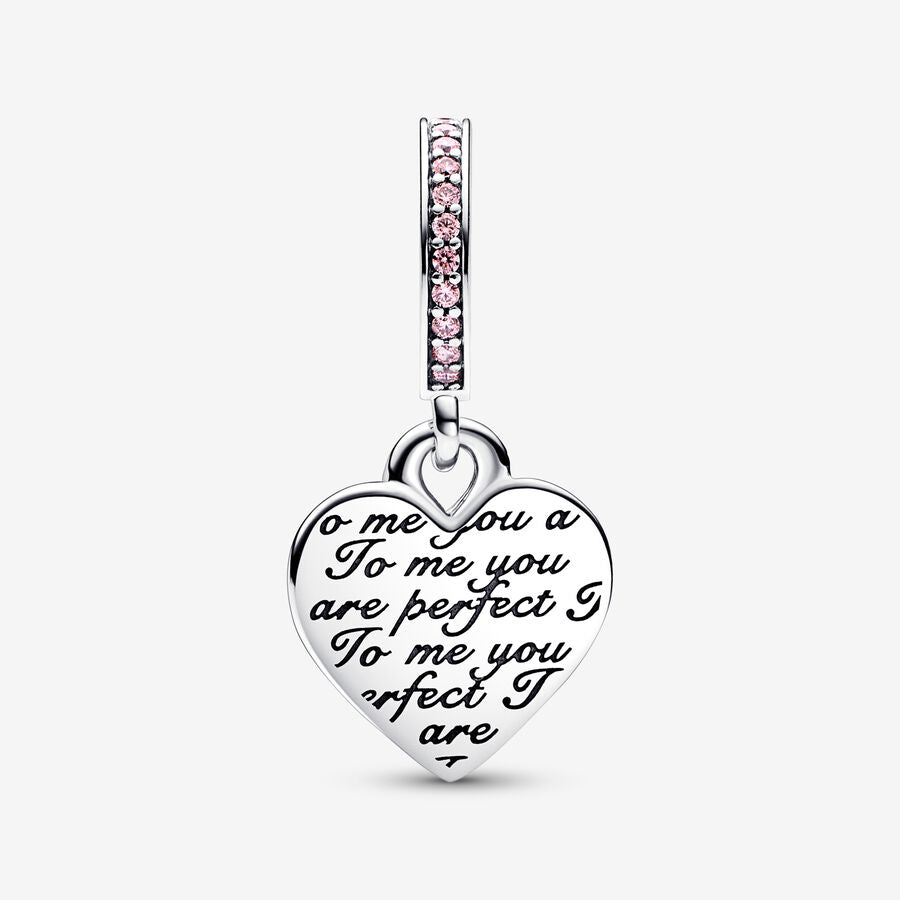 Two-tone Infinity Heart Double Dangle Charm - Image 2
