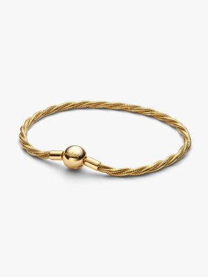 Round Clasp Twisted Snake Chain Bracelet