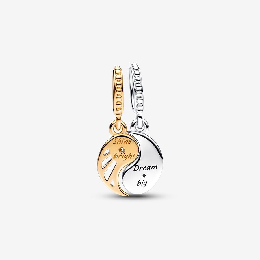 Two-tone Splittable Sun & Moon Dangle Charm - Image 4