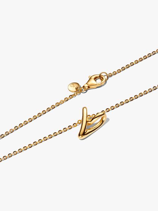 Organically Shaped Heart Small Pendant Necklace - Image 2