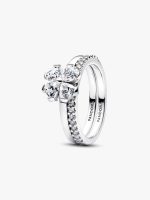 Sparkling Lucky Clover Splittable Ring