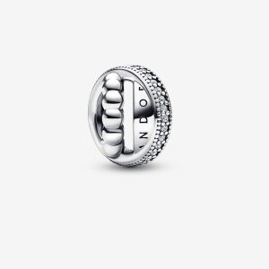 Signature Logo Pavé & Beads Charm