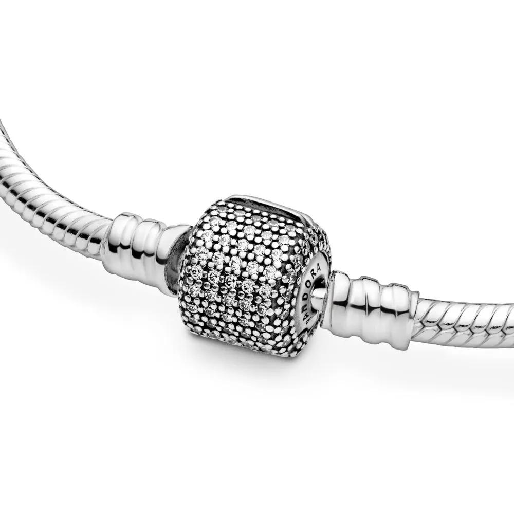 Signature Pavé Clasp Bracelet Clear CZ - Image 4