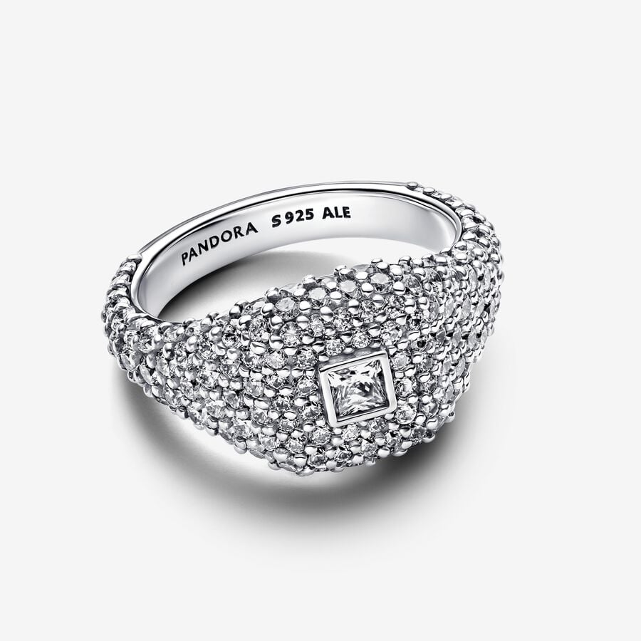 Pavé Square Cocktail Ring - Image 3