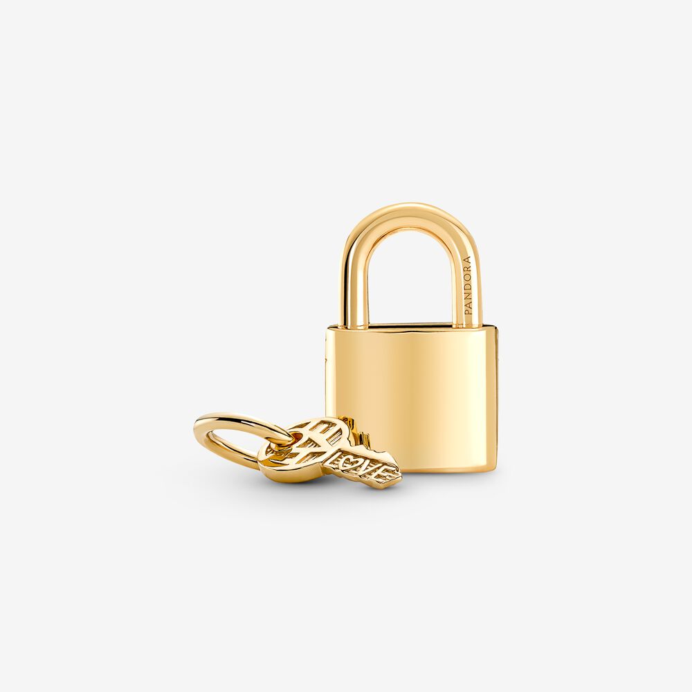 Padlock & Key Dangle Charm - Image 3
