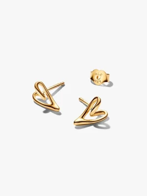 Shaped Heart Stud Earrings