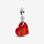 Opalescent Rood Hart Hangende Bedel