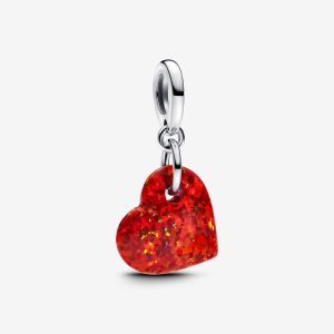 Opalescent Rood Hart Hangende Bedel